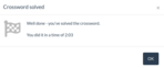 A congratulations message