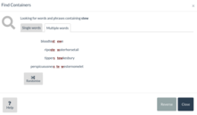 Find Containers - Multiple words
