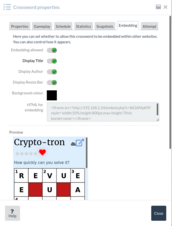 Embedding options