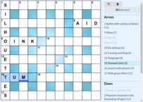 Attempting a crossword
