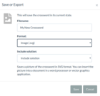 Save or Export